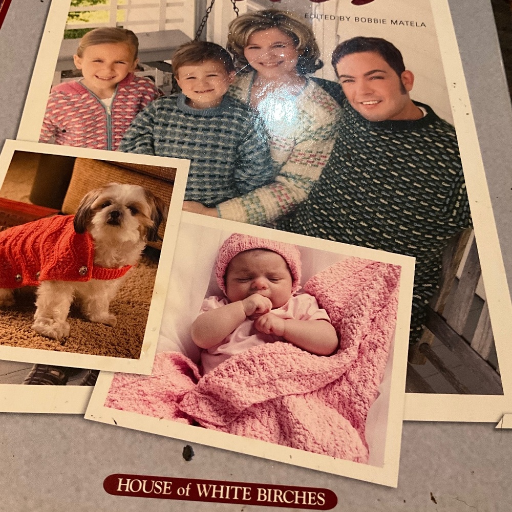 House of white birches book family album knits - hardcover - new